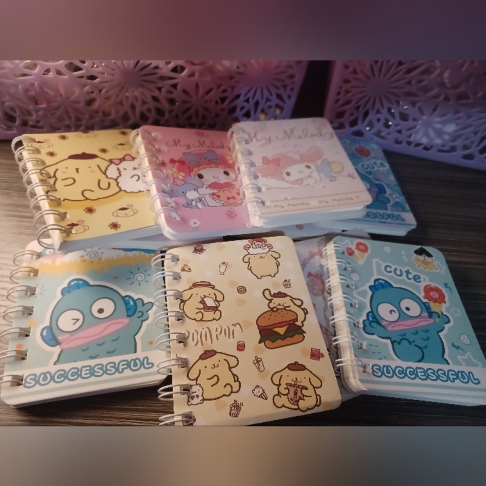 4 Sanrio  Spiral Notebooks Set